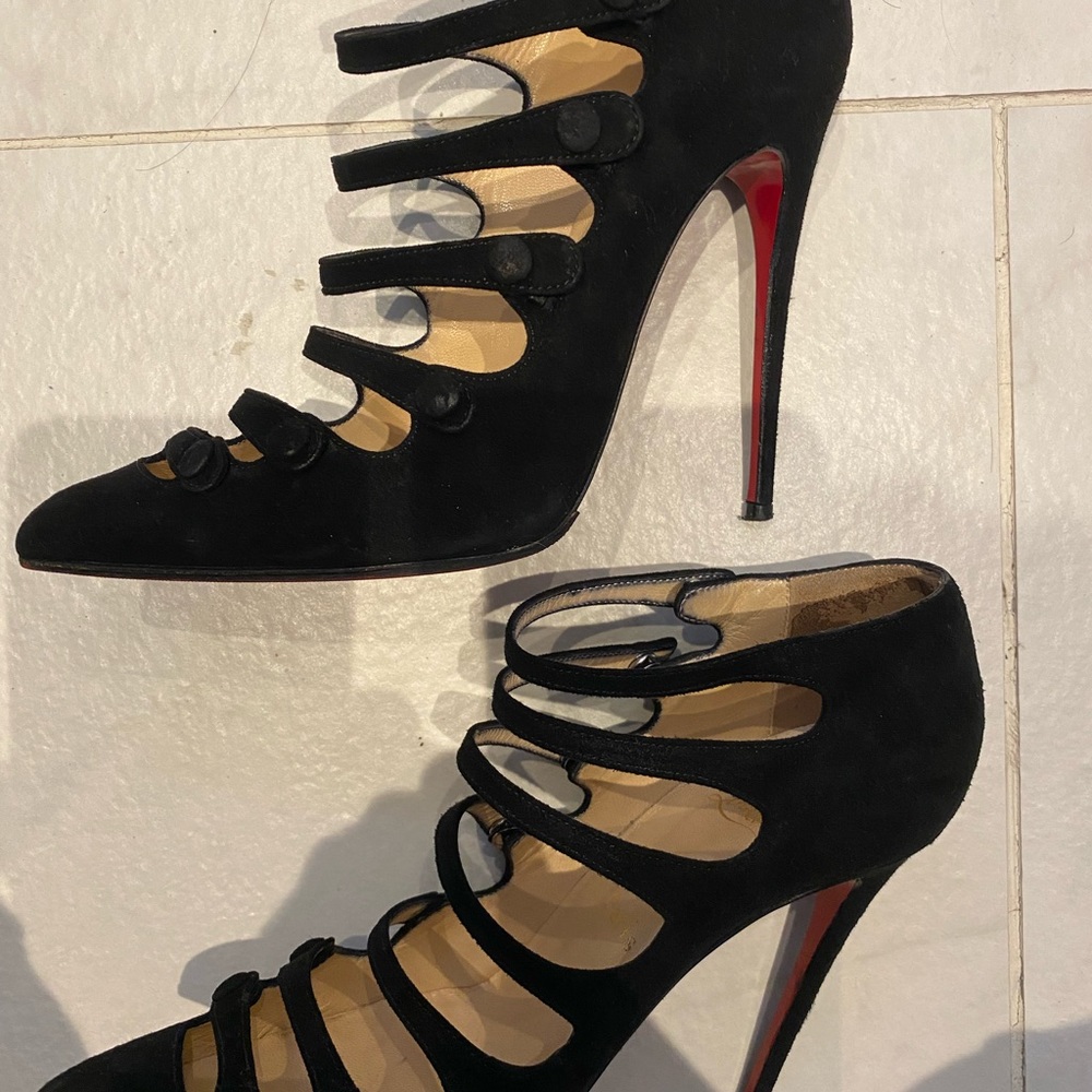 Christian Louboutin Black Suede Viennana - Picture 3 of 7